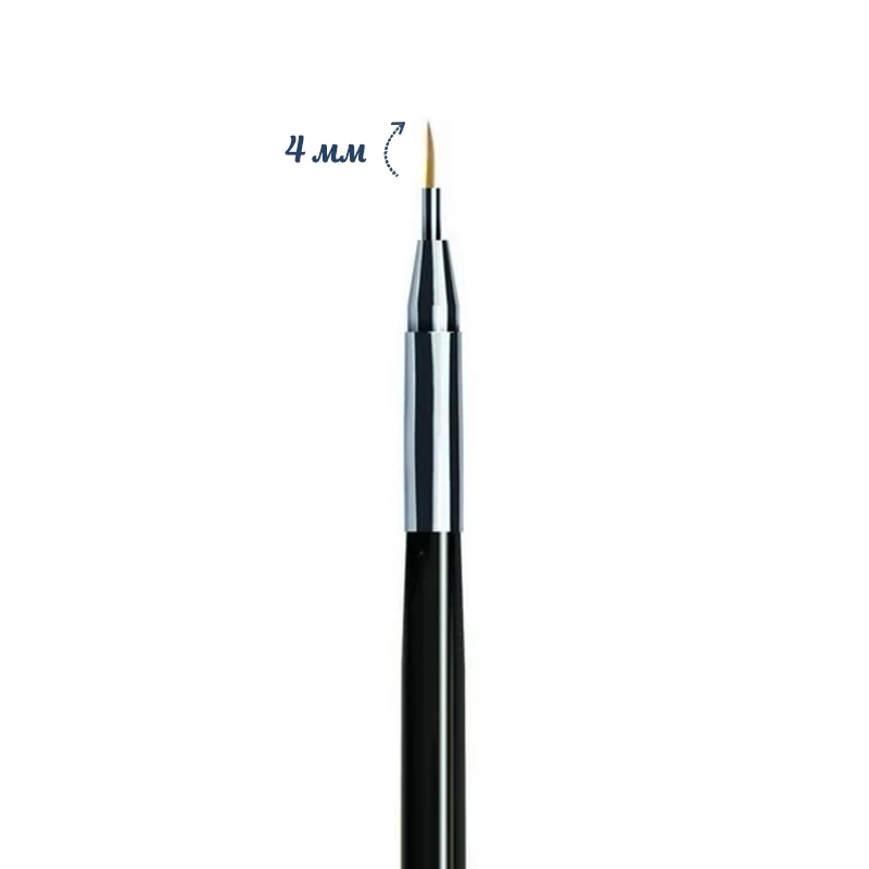 Кисть для дизайна ruNail Nail Art Nylon №00/1, 4 мм 3591