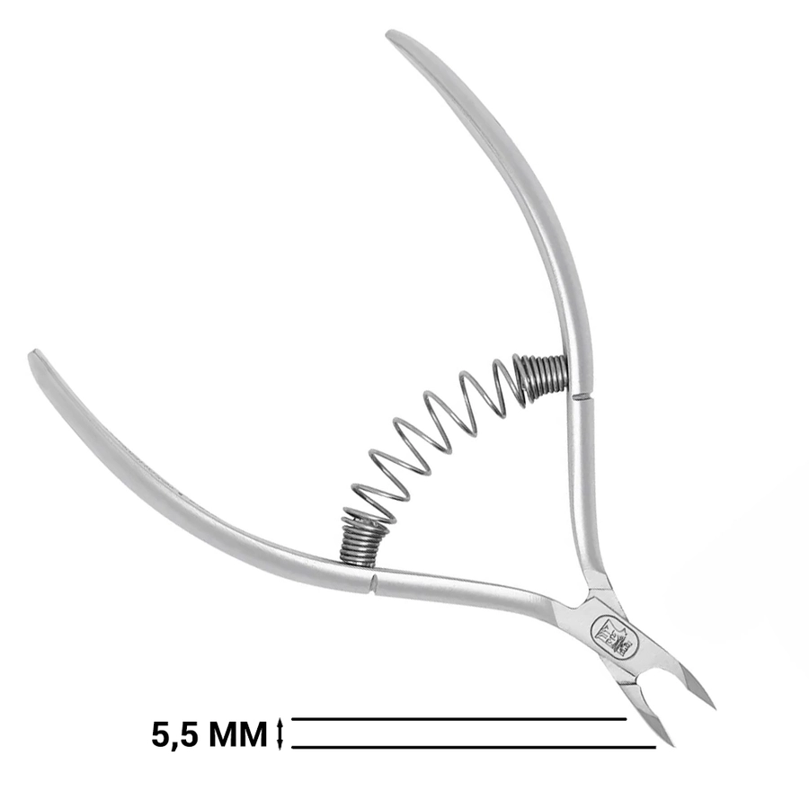 Кусачки для кутикулы Hanzo Steel, на пружине,лезвие 5,5 мм, длина инструмента 110 мм MS 08/5.5