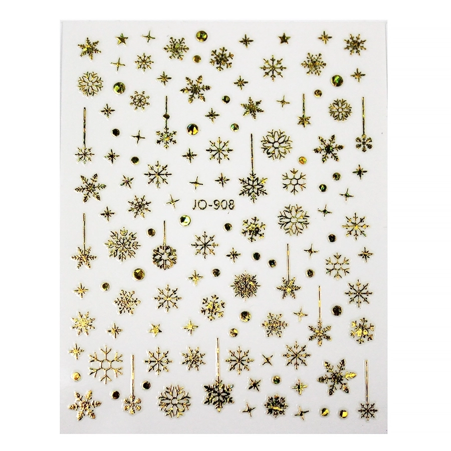 Наклейки Joyful Снежинки №908 Gold Holography JO-908GH