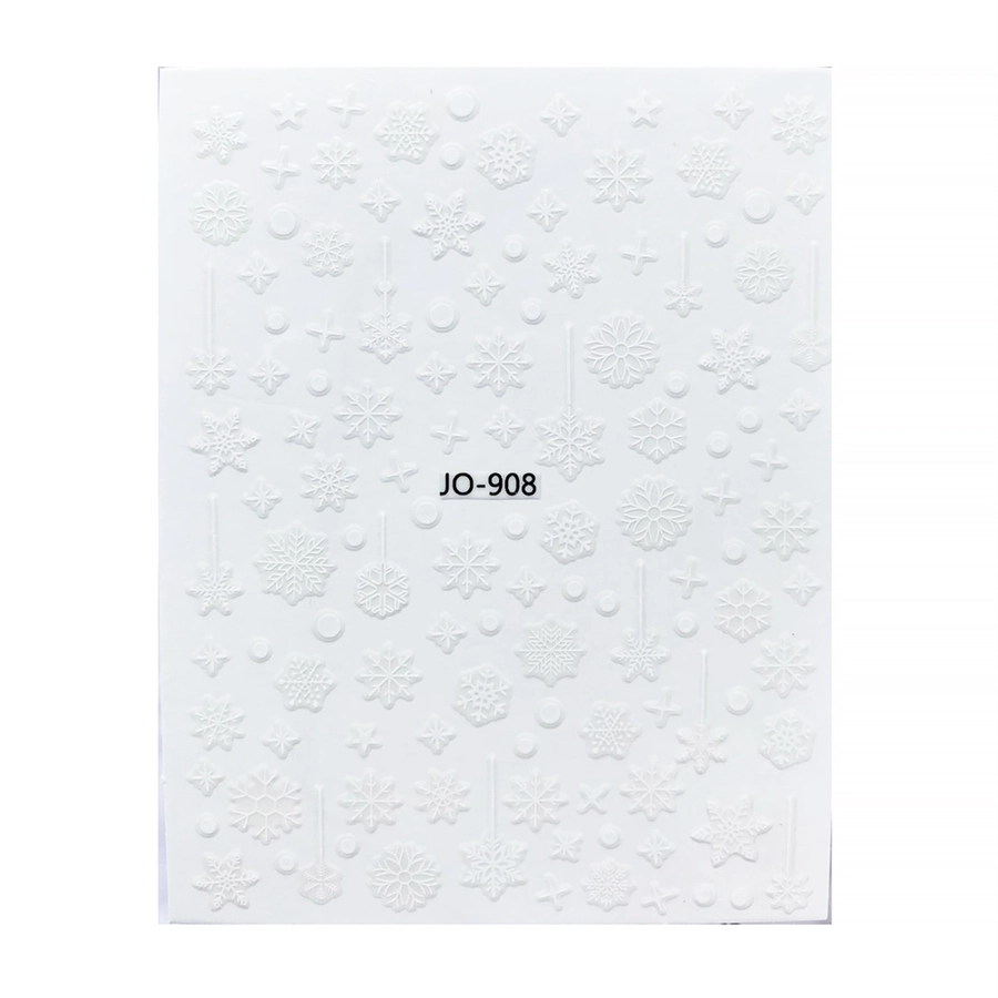 Наклейки Joyful Снежинки №908 White JO-908W