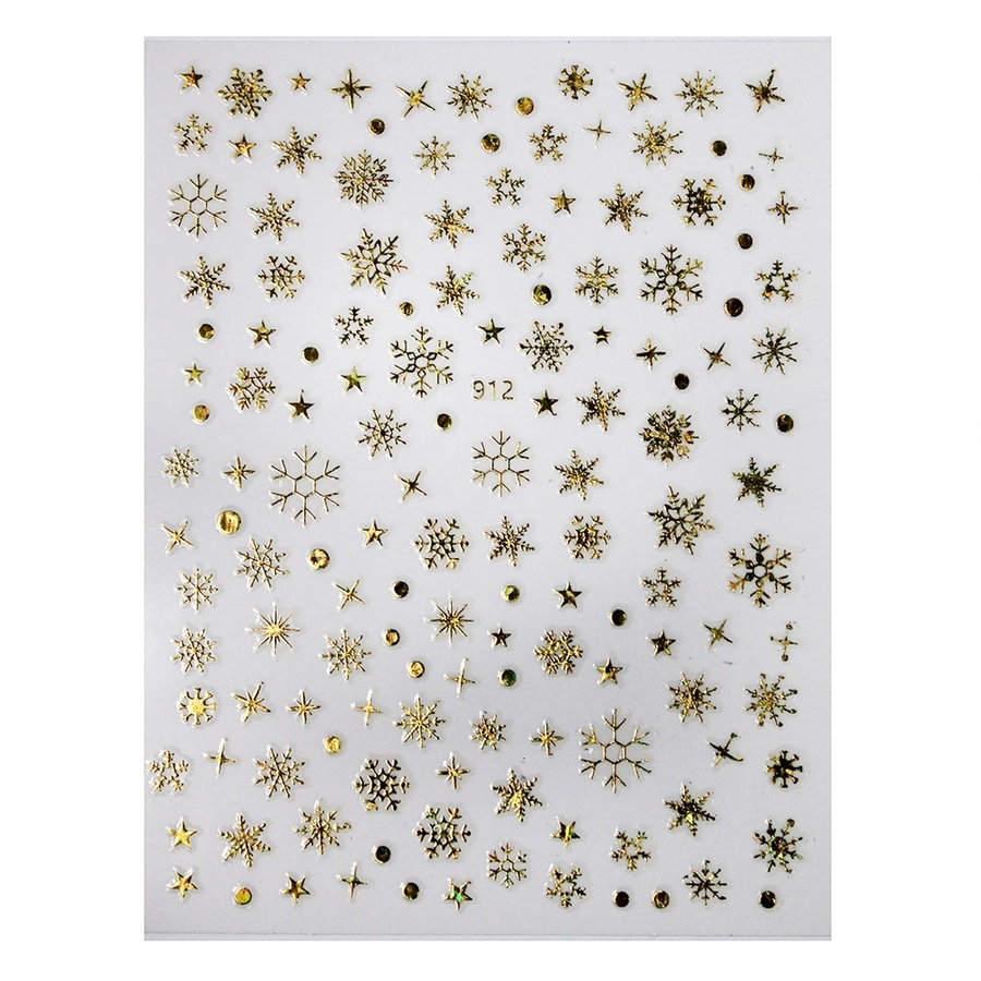 Наклейки Joyful Снежинки №912 Gold Holography JO-912GH