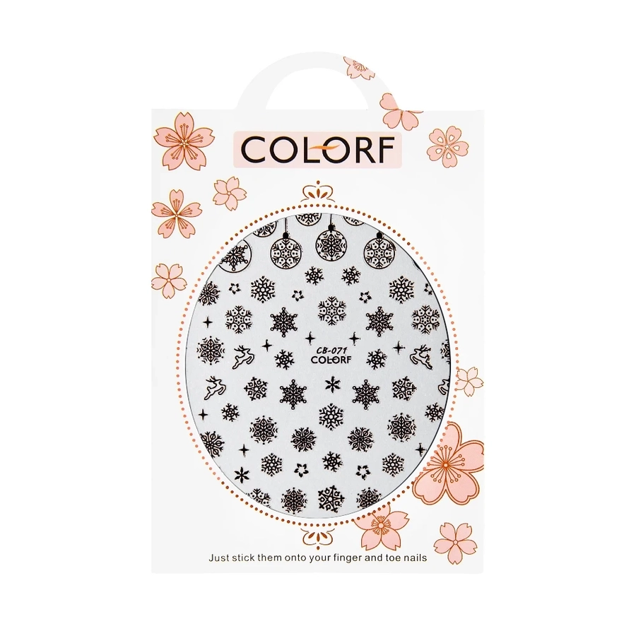 Новогодние наклейки Elpaza COLORF №071, Black CB-071B