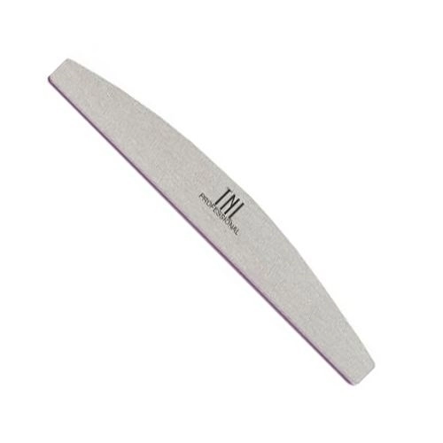 Пилка TNL для ногтей серая, форма - лодочка, абразивность 180/240 грит 10-38(069)