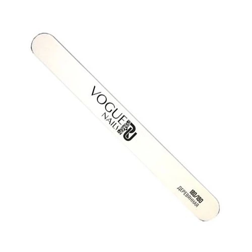Пилка Vogue Nails деревянная узкая, абразивность 180/180 грит vg/S005