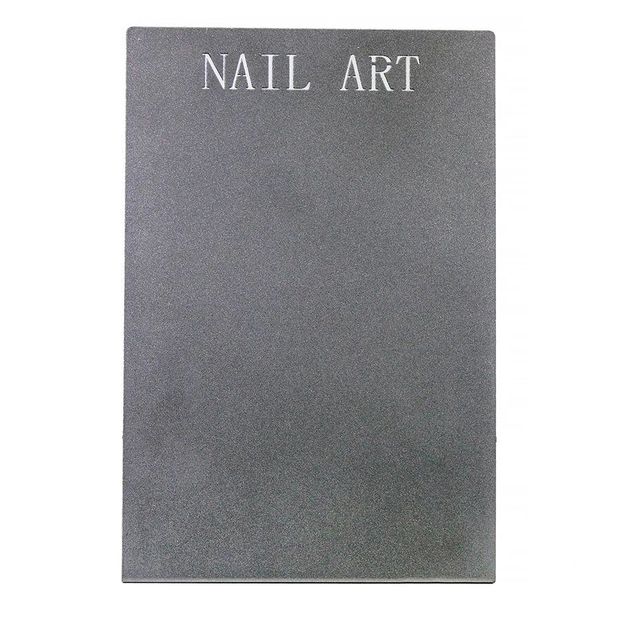 Планшет для демонстрации дизайна Nail Art, серая, магнитная, 26*17см + 10 шт держателей PLSETG