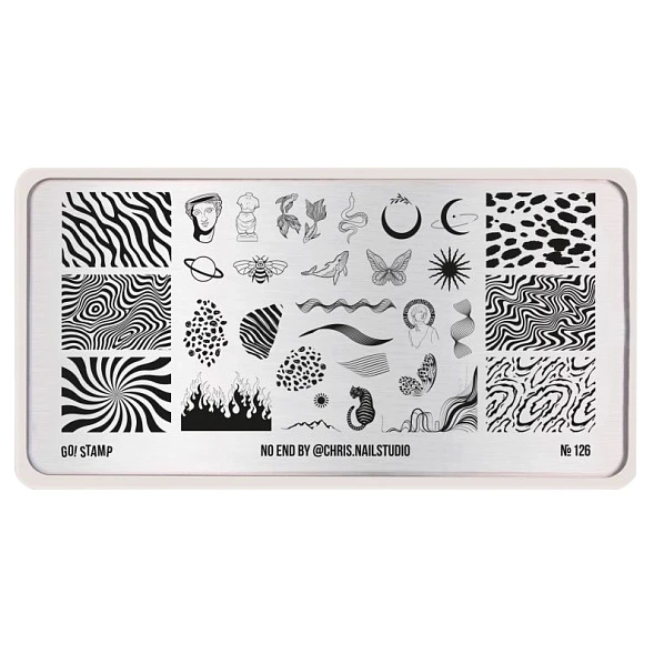 Пластина для стемпинга Go Stamp 126 No end by @chris.nailstudio GS126PL