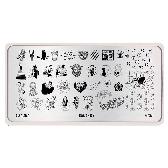 Пластина для стемпинга Go Stamp 127 Black Rose GS127PL