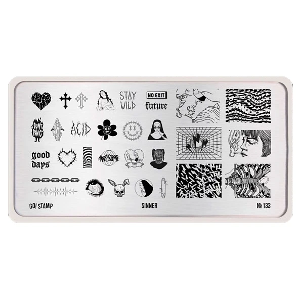 Пластина для стемпинга Go Stamp 133 Sinner GS133PL