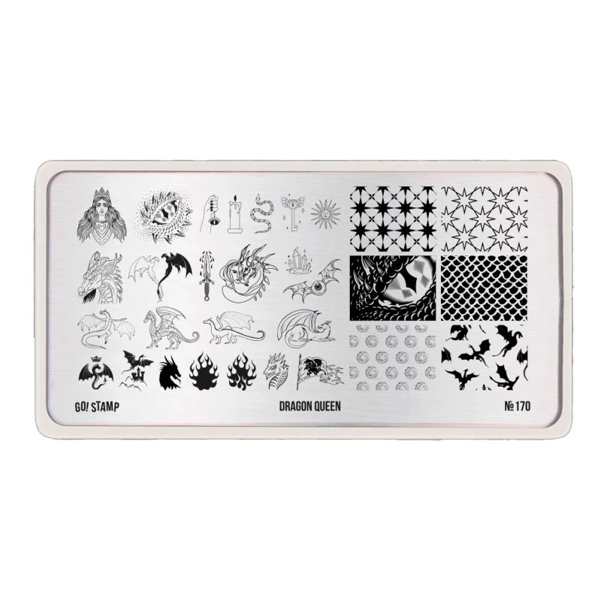 Пластина для стемпинга Go Stamp 170 Dragon Queen GS170PL