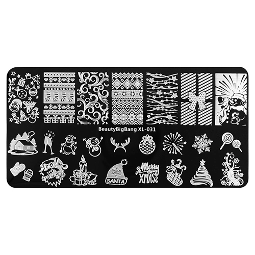 Пластина для стемпинга IRISK Зимняя 002 Beauty Big  Bang XL-031, 6х12 см П557-10-02