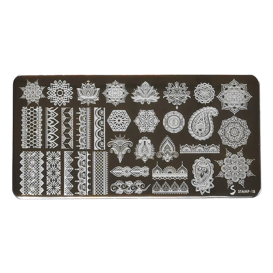 Пластина для стемпинга Sakura №18, 6*12 см STEMP-18