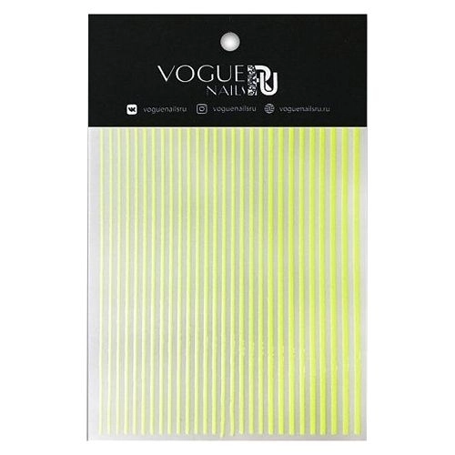 Силиконовые наклейки Vogue Nails, желтые vg/sn09