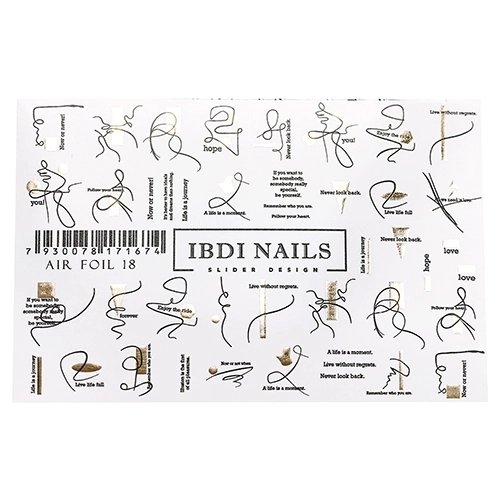Слайдер дизайн IBDI Nails AIR FOIL 18 id/AIRF18