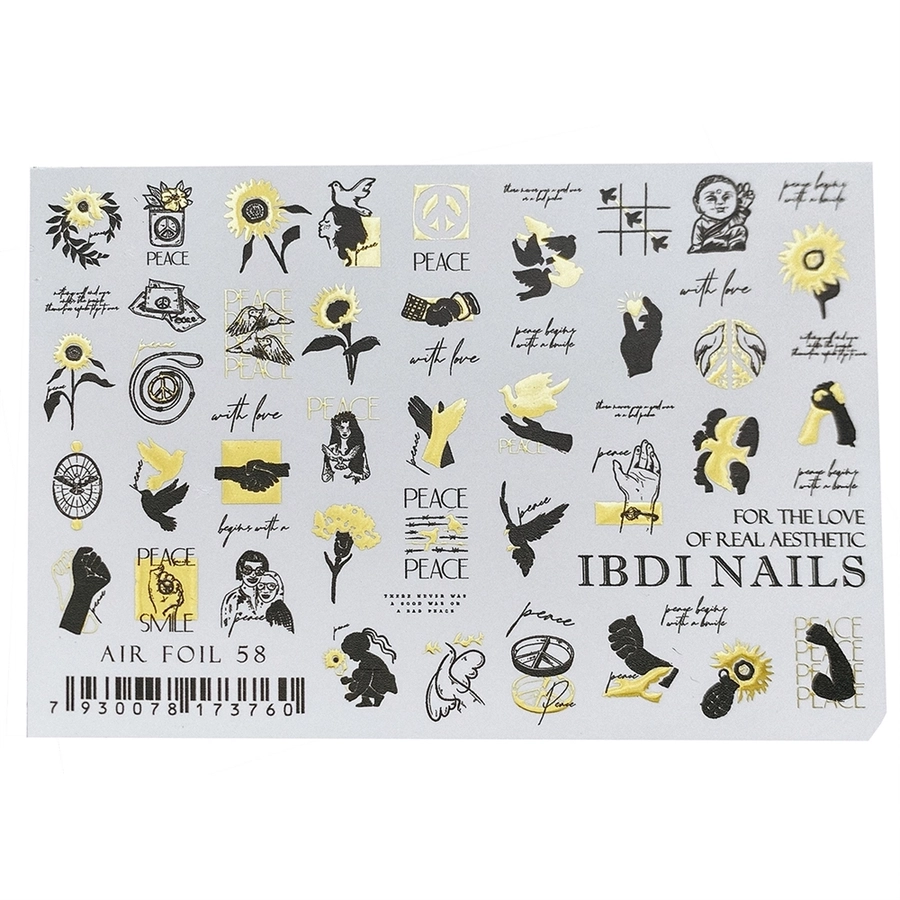 Слайдер дизайн IBDI Nails AIR FOIL 58 id/AIRF58