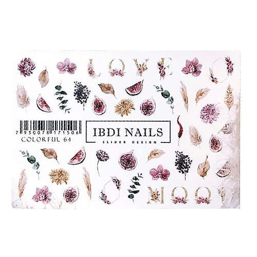 Слайдер дизайн IBDI Nails COLORFUL №64 id/COLORFUL64