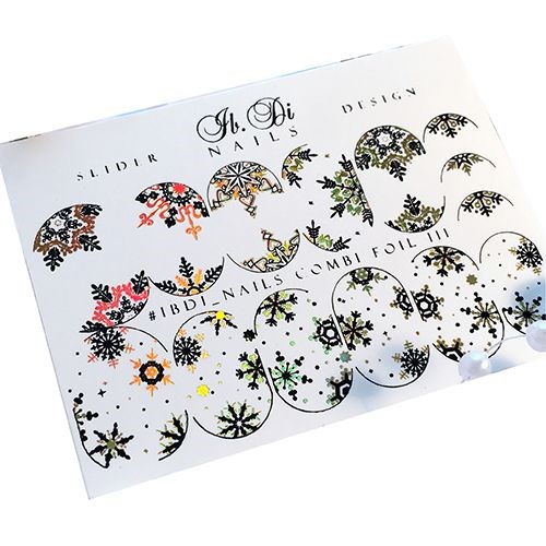 Слайдер фольгир. COMBI FOIL 111 зол. гологр+черн, IBDI Nails id/C111зг+ч - фото 550306