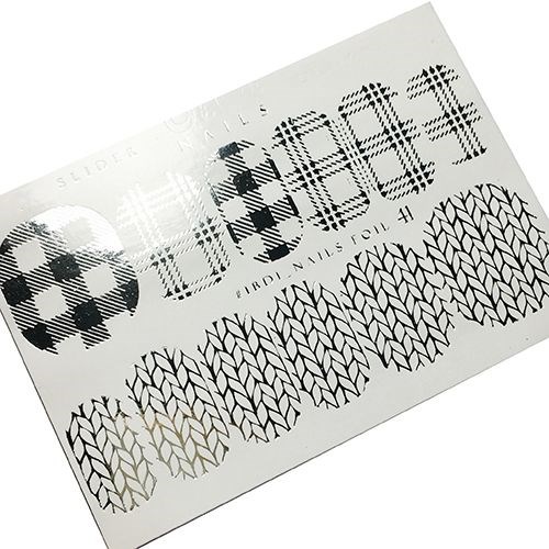 Слайдер фольгированный FOIL 41 (серебро), IBDI Nails id/f41s - фото 550343