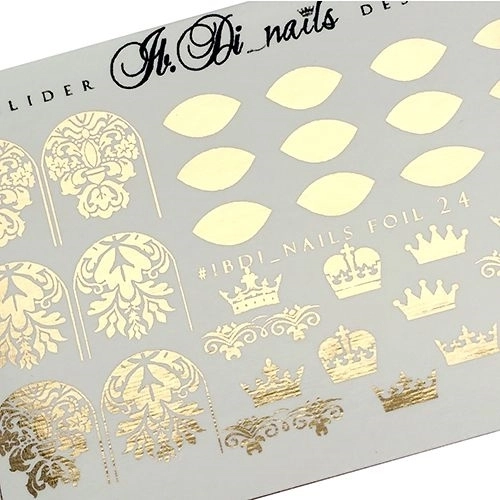 Слайдер фольгированный IBDI Nails FOIL 24 золото id/f24g