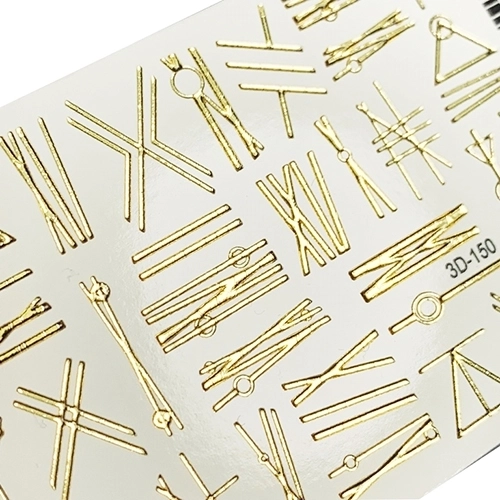 Слайдеры 3D Хрустальные C Gold №150 (золотой) SD-3D150G