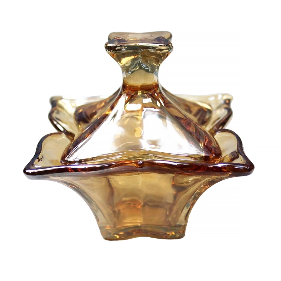 Стаканчик для жидкости Crystal gold, квадратный, с крышкой NAC-80-16