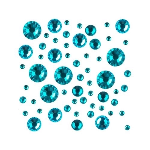 Стразы цветные микс размеров в баночке №03 Blue Zircon Irisk Д015-13-03