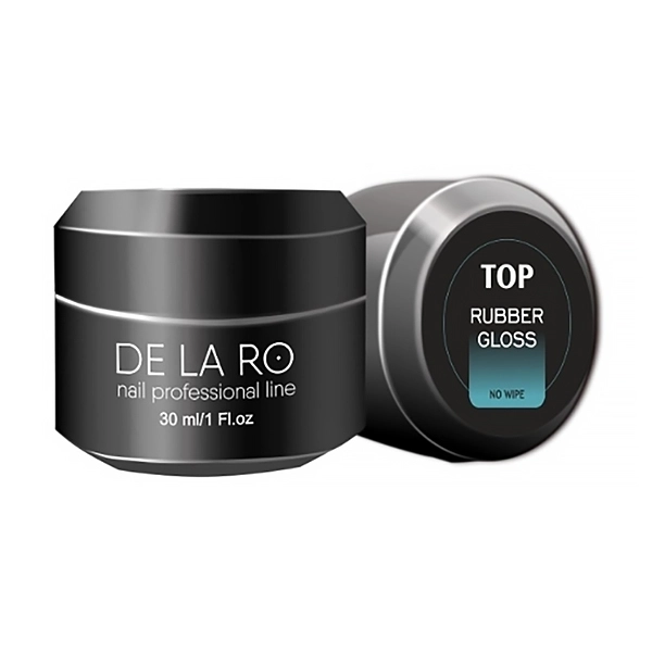 Топ для ногтей Delaro Gloss No Wipe без липкого слоя, 30 мл Del/TRG30