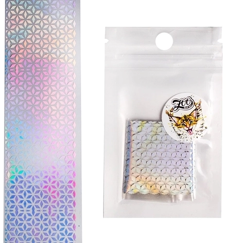 Фольга переводная Zoo Nail Art №1469 хром голография звезда, 4*50 см zn/1469