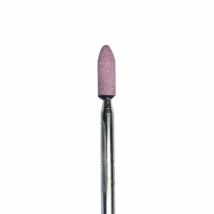 Фреза корундовая Robin Nails розовая, цилиндр заостренный Ø2,8 мм, мелкая зернистость gr/45-42 - фото 560451