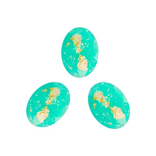 Цветные камни Galaxy (3 шт.) NEW (02 Изумрудные с золотом) Д043-02-02 - фото 561095