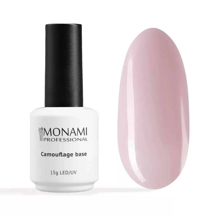 База для ногтей Monami Rubber Base ROSE, 15 мл mi/rbr15