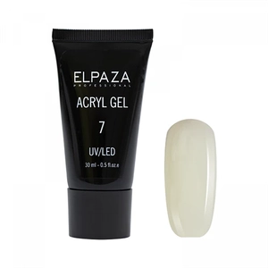{{productViewItem.photos[photoViewList.activeNavIndex].Alt || productViewItem.photos[photoViewList.activeNavIndex].Description || 'Акригель Elpaza Professional №7 Acryl Gel, 30 мл'}}