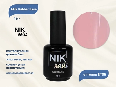 {{productViewItem.photos[photoViewList.activeNavIndex].Alt || productViewItem.photos[photoViewList.activeNavIndex].Description || 'База для ногтей NIK nails Milk Rubber Base №05, 15 г'}}