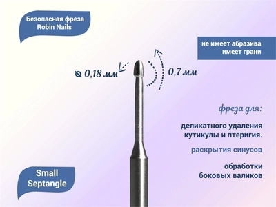 {{productViewItem.photos[photoViewList.activeNavIndex].Alt || productViewItem.photos[photoViewList.activeNavIndex].Description || 'Безопасная фреза Robin Nails для обработки кутикулы 3/32 Small Septangle'}}