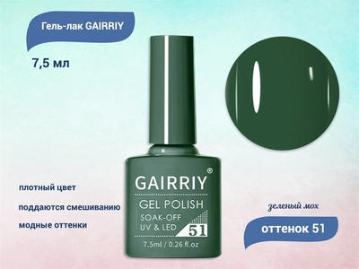 {{productViewItem.photos[photoViewList.activeNavIndex].Alt || productViewItem.photos[photoViewList.activeNavIndex].Description || 'Гель-лак GAIRRIY №051, 7,5 мл'}}