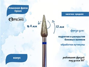 {{productViewItem.photos[photoViewList.activeNavIndex].Alt || productViewItem.photos[photoViewList.activeNavIndex].Description || 'Алмазная фреза Opioni средняя (синяя) насечка, Ø4,0 мм, конус'}}