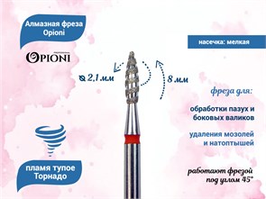 {{productViewItem.photos[photoViewList.activeNavIndex].Alt || productViewItem.photos[photoViewList.activeNavIndex].Description || 'Алмазная фреза Торнадо Opioni мелкая (красная) насечка, Ø2,1 мм, пламя тупое'}}