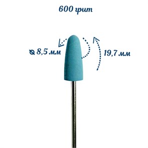 Полировщик силиконовый (голубой) Размер 8,5х19,7 мм Robin Nails gr/P824b