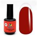 База для ногтей Bloom Strong Color №21 красный, 15 мл Bl/6017 - фото 443345