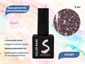 База для ногтей Sakura светоотражающая с хлопьями Юки BAS087, 9 мл BAS087 - фото 445008