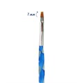 Кисть Lker 7-4 плоская с синей фигурной ручкой L6-7S4 - фото 467007