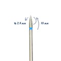 Фреза алмазная Robin Nails средняя (синяя) насечка, Ø0,24 см, конус gr/A-17 - фото 491791
