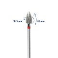 Фреза алмазная КМИЗ мелкая (красная) насечка twin, Ø0,5 см, пуля (почка) Б250.50/м(250) - фото 491964