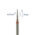 Фреза алмазная КМИЗ, мелкая (красная) насечка, Ø0,12 см, конус заостренный Б160.12/м(153) - фото 492063