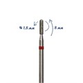 Фреза алмазная КМИЗ, мелкая (красная) насечка, Ø0,18 см, цилиндр закругленный Б140.18/117950(229) - фото 492140