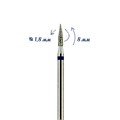Фреза алмазная КМИЗ, средняя (синяя) насечка, Ø0,18 см, иголка Б249.18/115087(207) - фото 492367