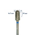 Алмазная фреза Robin Nails средняя (синяя) насечка, Ø0,5 см, цилиндр  gr/880-050R - фото 495887