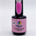 База для ногтей Bloom Strong Color №20  розовый, 15 мл Bl/6000 - фото 496714