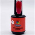 База для ногтей Bloom Strong Color №21 красный, 15 мл Bl/6017 - фото 496720