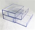 Бокс для хранения с выдвижными ящиками, прозрачный, 17,5х13х9,5 см kt/V44T - фото 500761