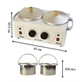 Воскоплав для банок Double Wax Warmer, 2 места, 200W, 1000 мл FL-13 - фото 501522
